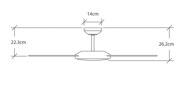 Iconic Fan Co. Orion ceiling fan product dimensions