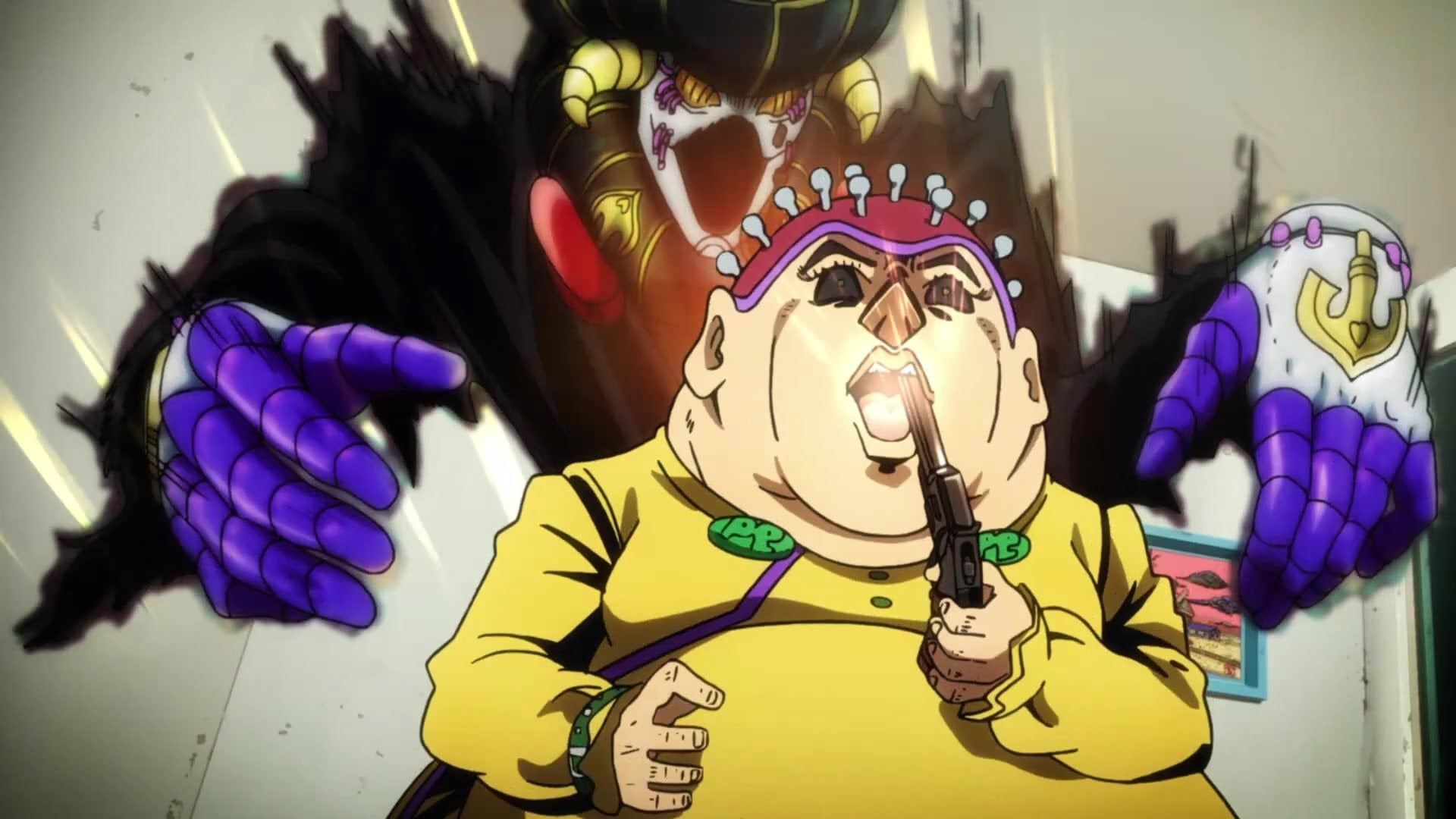 Giorno Kills Polpo JJBA Anime