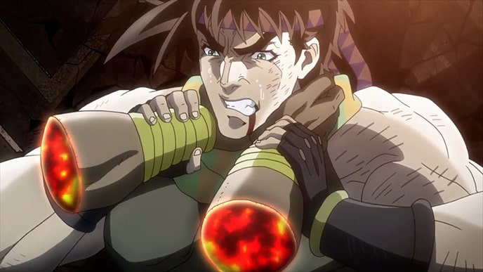 JoJo's Bizarre Adventure Anime - Joseph Joestar vs Wamuu (2)