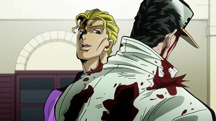 JoJo's Bizarre Adventure Anime - Kira Yoshikage vs Jotaro Kujo