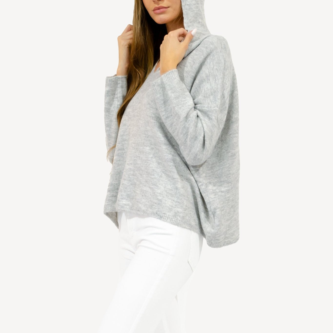 Knit Hooded Sweater