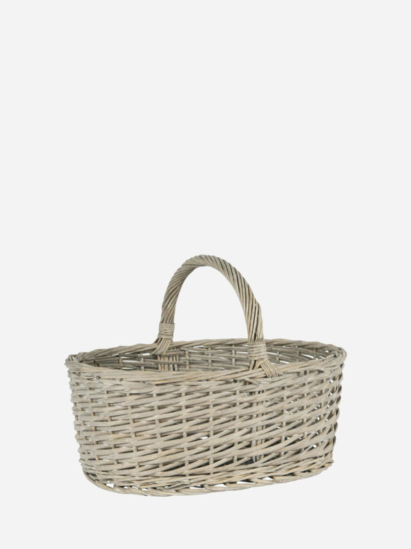 Slemcka Mansion Contemporary Natural Wicker Log basket (H)380mm (D)400mm