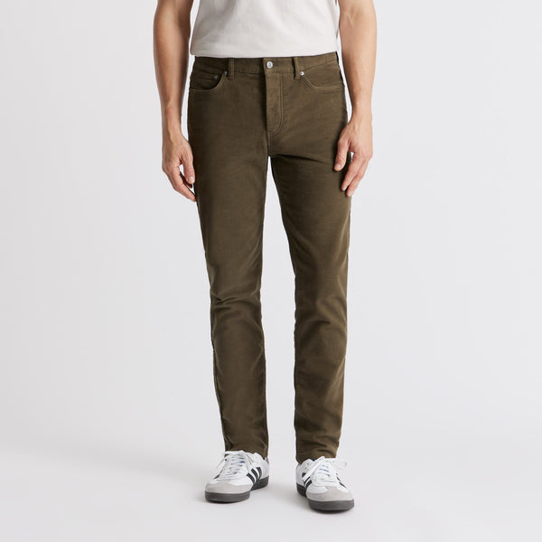 Olive Green Moleskin Thermal Trousers (30) at  Men's