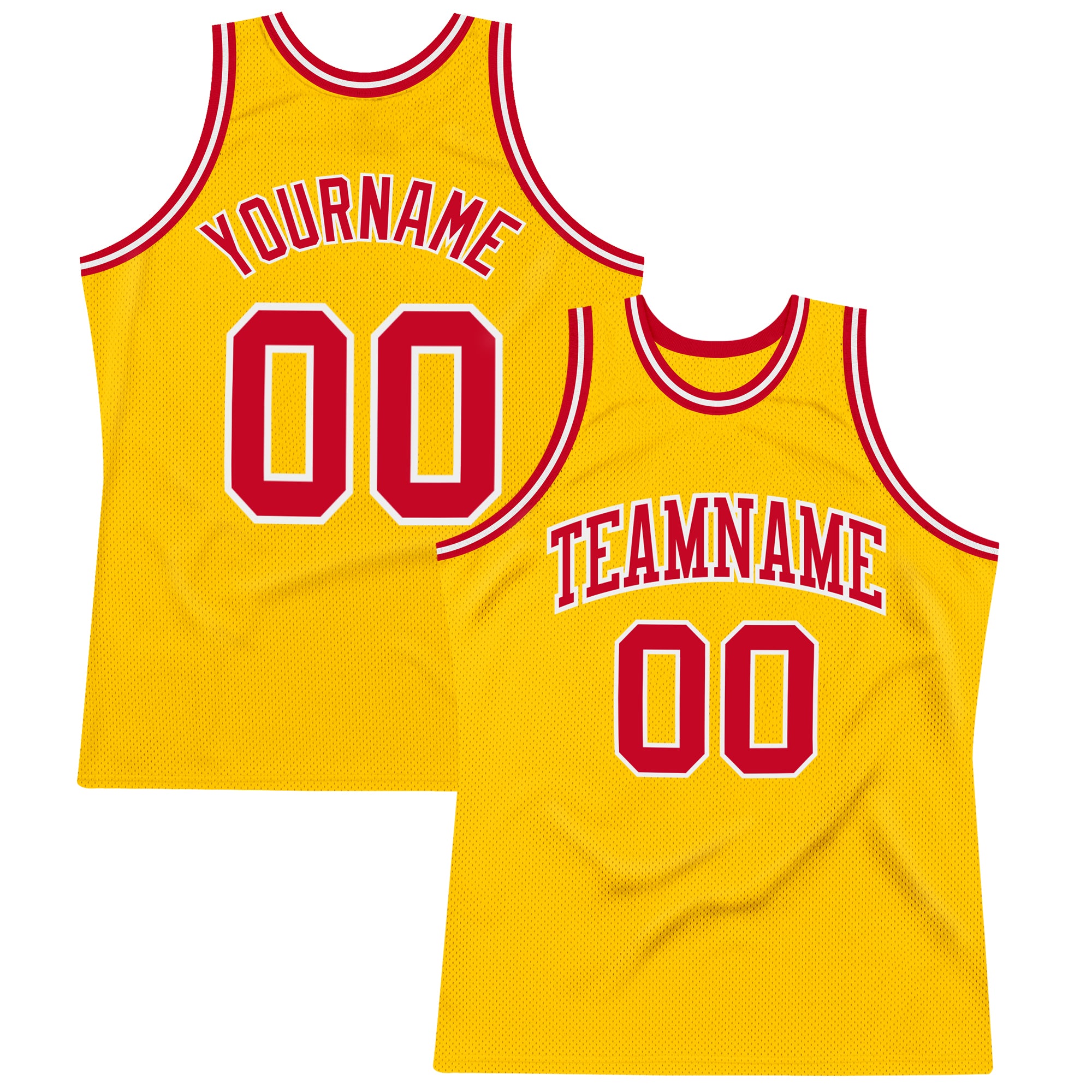 Sale Build White Basketball Authentic Red Throwback Jersey Gold –  CustomJerseysPro