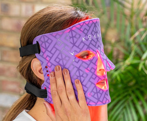Woman wearing the Koanna LED mask
