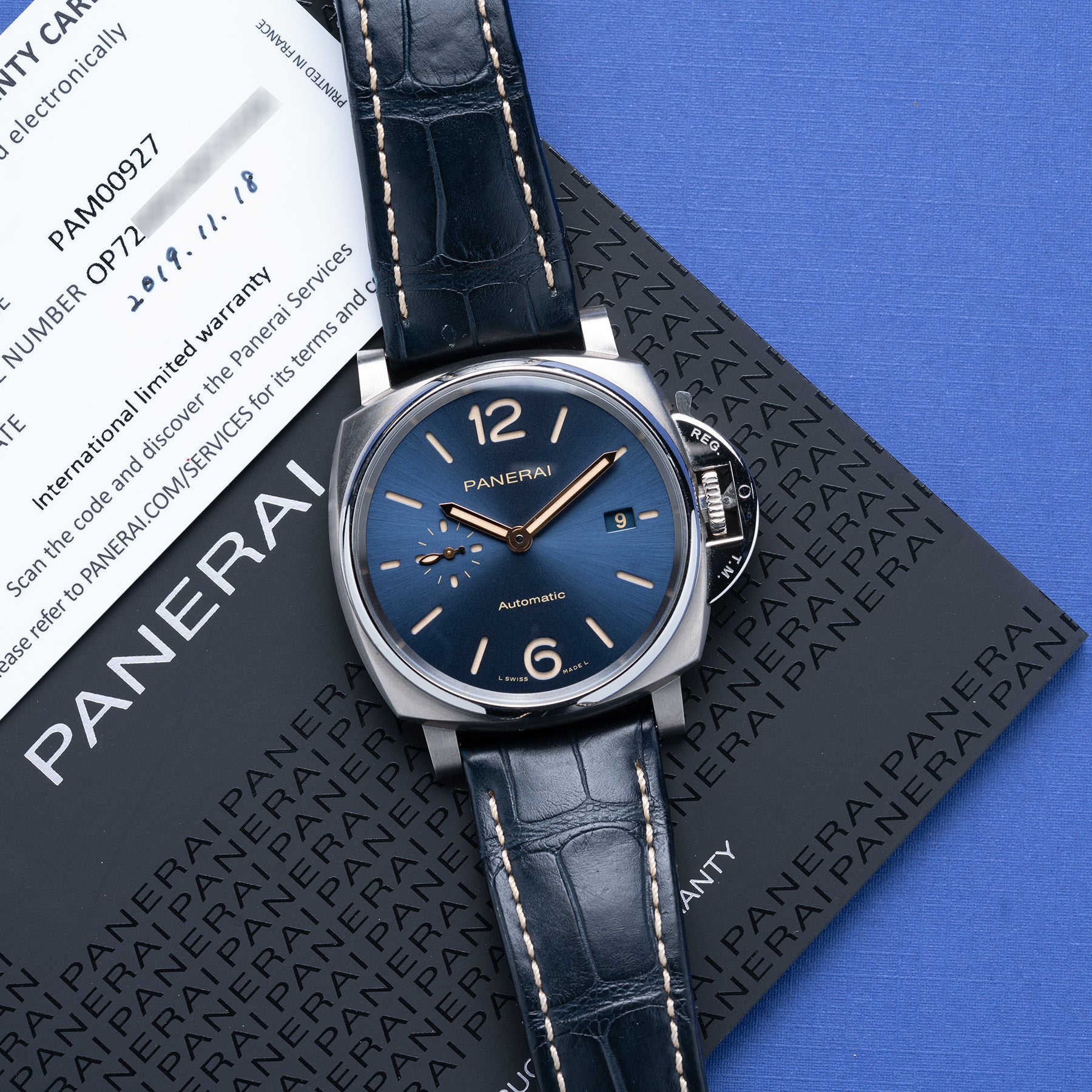 FS 2019 Panerai Luminor Due Ref. PAM00927 with Box Papers