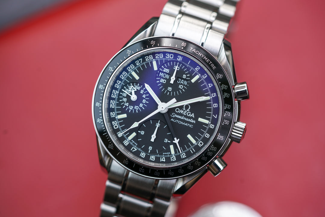 Omega 3520.50 Speedmaster Mk40 Day Date Black Dial SS (29593) | European  Watch Co.