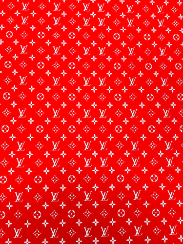 Louis Vuitton Red Spandex with Gold Logo Design