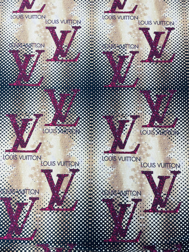 Louis Vuitton Neon Logo Print – designerfabricscenter