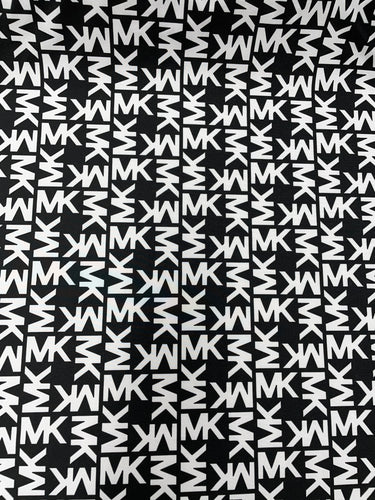 MCM Print Spandex in Black, Tan, and White – designerfabricscenter