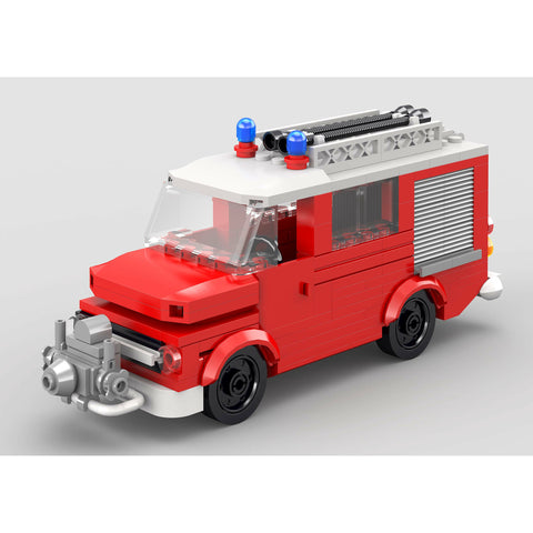 Modbrix 8004 - VW LT35 Oldtimer Feuerwehrauto - 270 Klemmbausteine