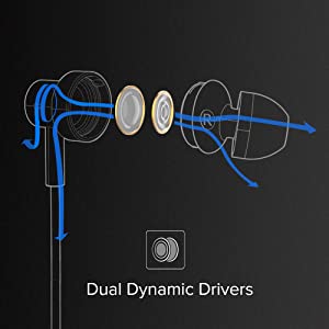 Mi Dual Driver Wired in Ear Earphones with Mic (Black)