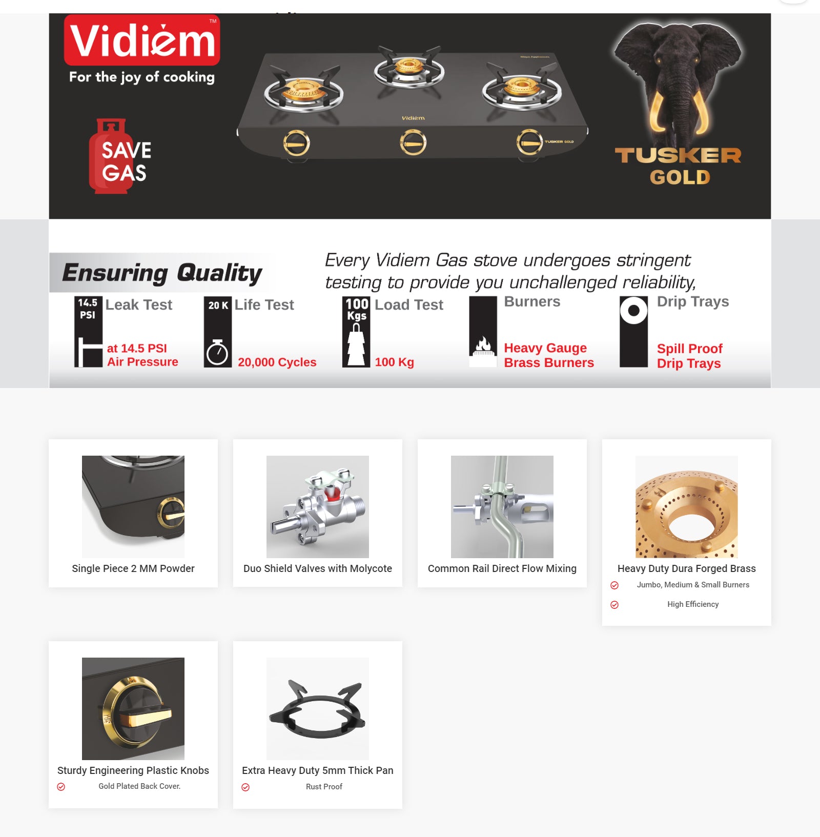 Vidiem Gold 3B Gas Stove