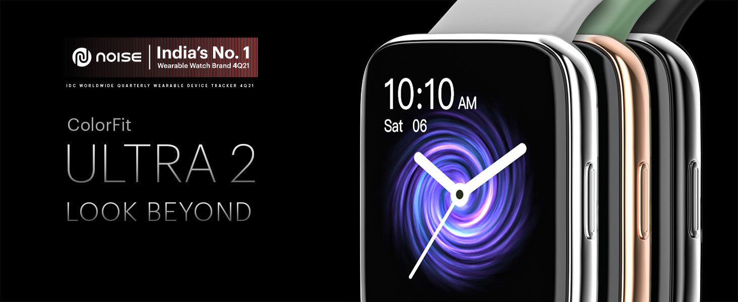 Noise ColorFit Ultra 2 with 1.78" AMOLED Display, Best-in-Class Resolution, Premium Stainless Steel Body, 60+ Sports Modes, 100+ Watch Faces, IP68 Waterproof (Jet Black) NOISE - CLR-FIT ULTRA SMART WATCH