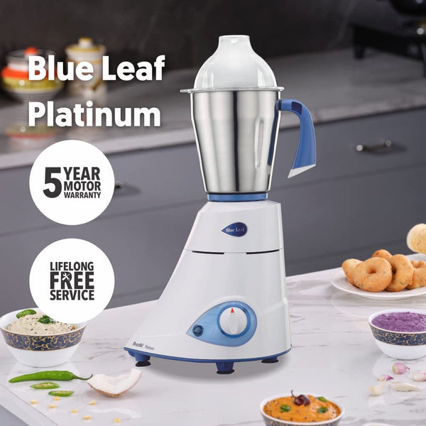 Preethi Blue Leaf Gold MG 150 Home Mixer Grinder 750 watt, 3 Jars, White  220 V