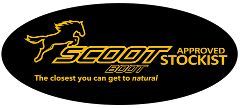 Scoot Boot Approved Stockist Logo with tagline - Oval