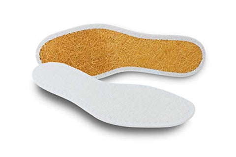 Pedag 106 Deo-Fresh Washable Insoles with Natural, Durable Cotton Terry and Sisal Fibers, Pale Blue, Men's 10