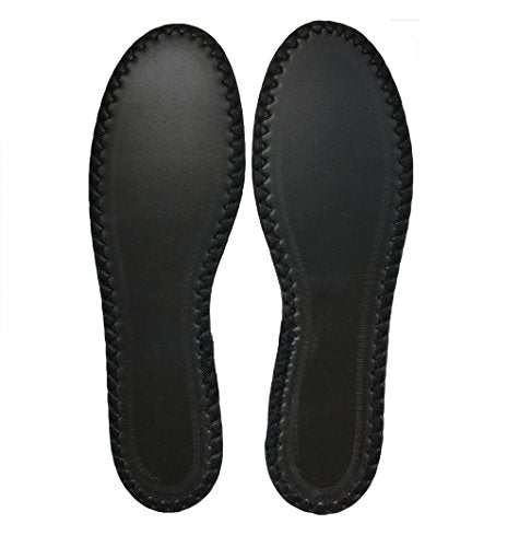 Happystep Cotton Terry Cloth Insoles, Barefoot Shoe Inserts, Washable and Reusable, 2 Pairs of Black (Women Size 9)