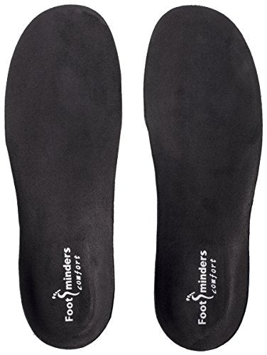 Footminders Comfort Orthotic Arch Support Insoles for Sport Shoes and Work Boots (Pair) (Large: Men 9 -11 Women 10 - 12) - Relieve Foot Pain Due to Flat Feet and Plantar Fasciitis