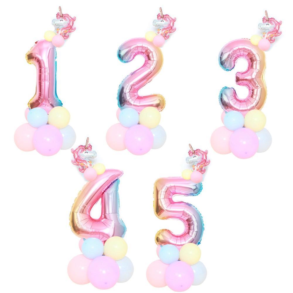 Qifu Ballons Avec Lettres Pour 1er Anniversaire Decorations De Fete Isberguesesd Fr