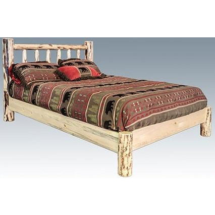 King Sized Log Bed / Extra Rustic Cedar Log Bed Cottage 10100 Ex Log