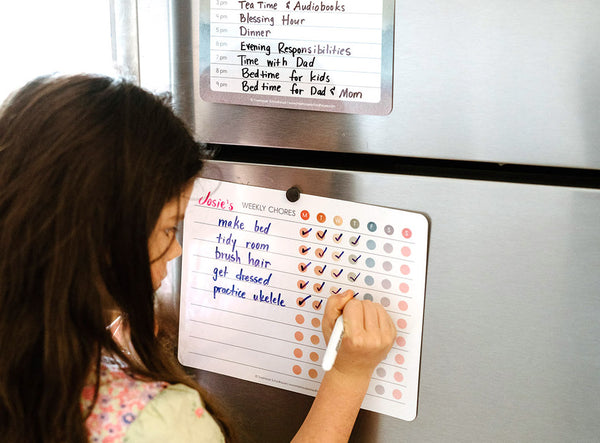children's chore chart dry-erase
