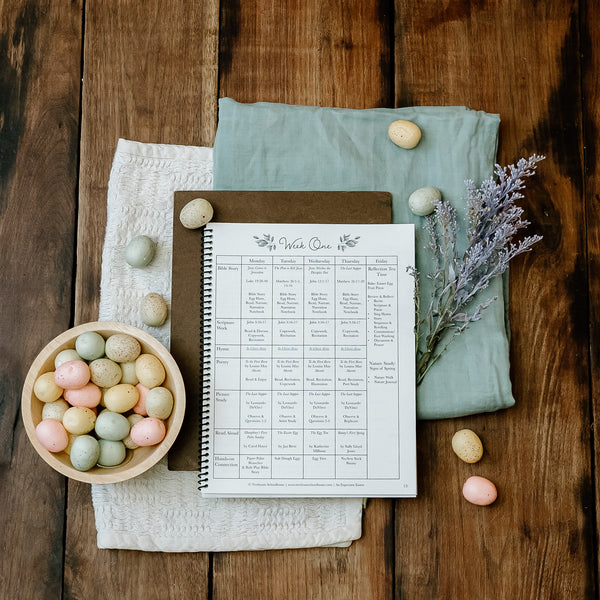 An Expectant Easter homeschool curriculum weekly grid