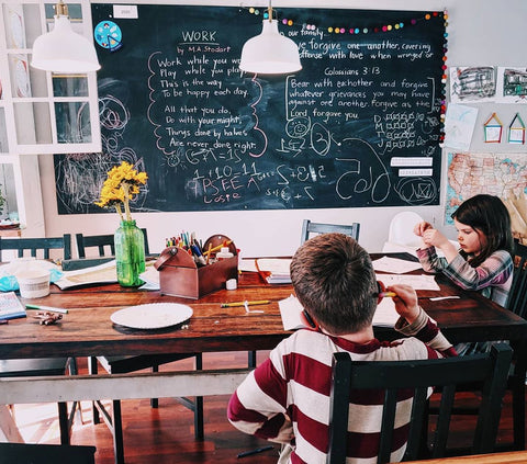 Large Chalkboard Homeschool Space