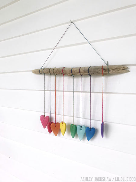 Rainbow Heart Wall Hanging DIY Valentine