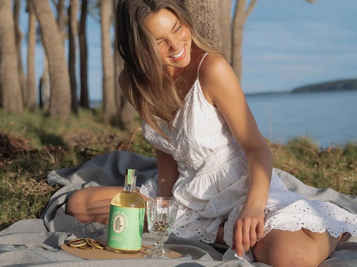 Twisted Shaker Gimlet With An Outdoor Picnic