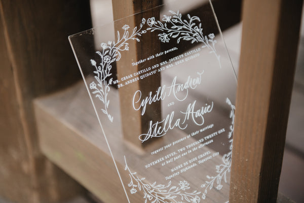 Acrylic Wedding Invitations – Ink Scribbler