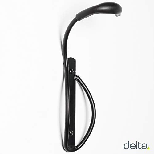 delta cycle leonardo da vinci single bike storage rack hook hanger with tire tray for vertical indoor garage