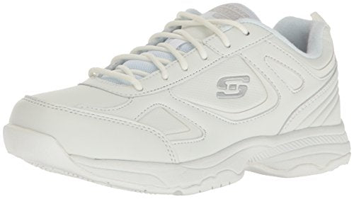 skechers work shoes white