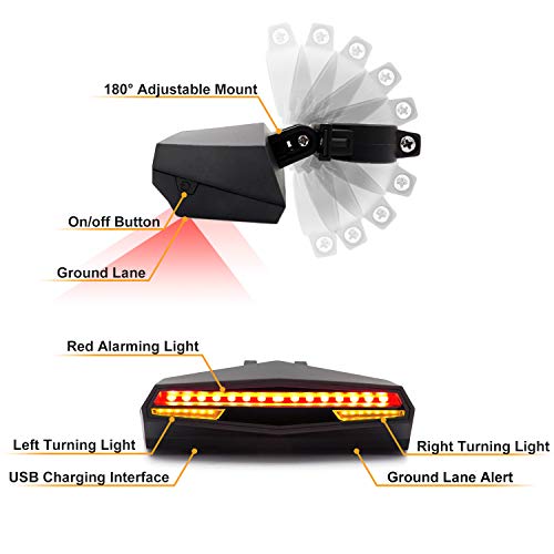 ampulla rechargeable bike tail light