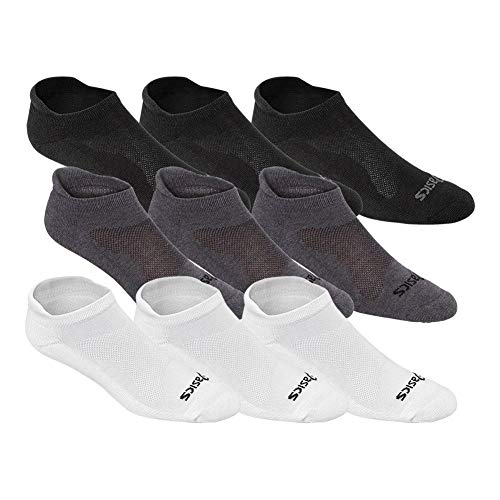 men's asics 3-pack cushioned low-cut socks