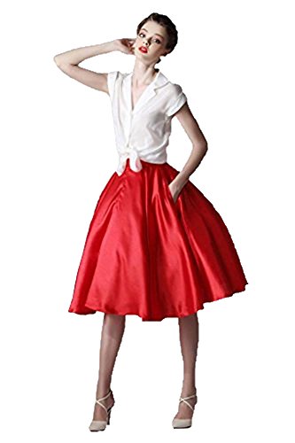 knee length loose skirts