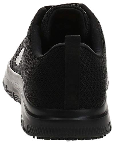 skechers men's flex advantage black work shoe