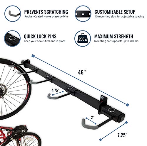 storeyourboard 5 bike wall storage rack