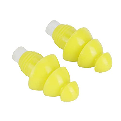 Reusable Ear Plugs Waterproof Silicone Earplugs Noise Reduction Closely Matched Great Hearing Protection for Swimming Sleeping (Yellow)