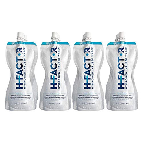 H Factor Hydrogen Water - Pure Hydrogen Infused Drinking Water for Natural Pre Or Post Workout Recovery, Molecular Hydrogen Supports Athletic Performance, Delivers Antioxidants, 11 Ounce