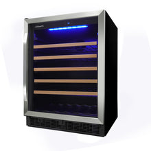 Load image into Gallery viewer, Silhouette Stilton 24&quot; Stainless Steel 51 Bottle Built-In Wine Cooler - SWC057D1BSS