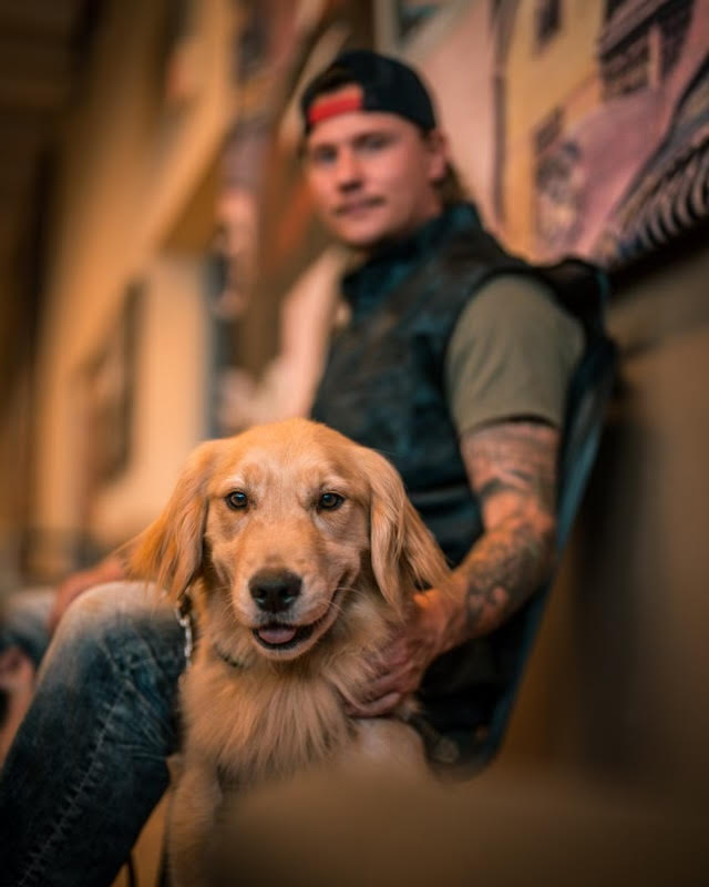 Josh (USMC veteran) & Riot, Rescue 22 Foundation service dog