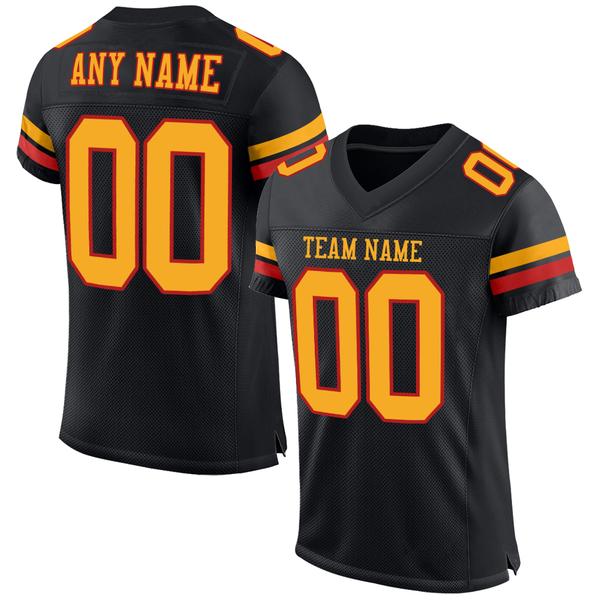 black and gold football jersey