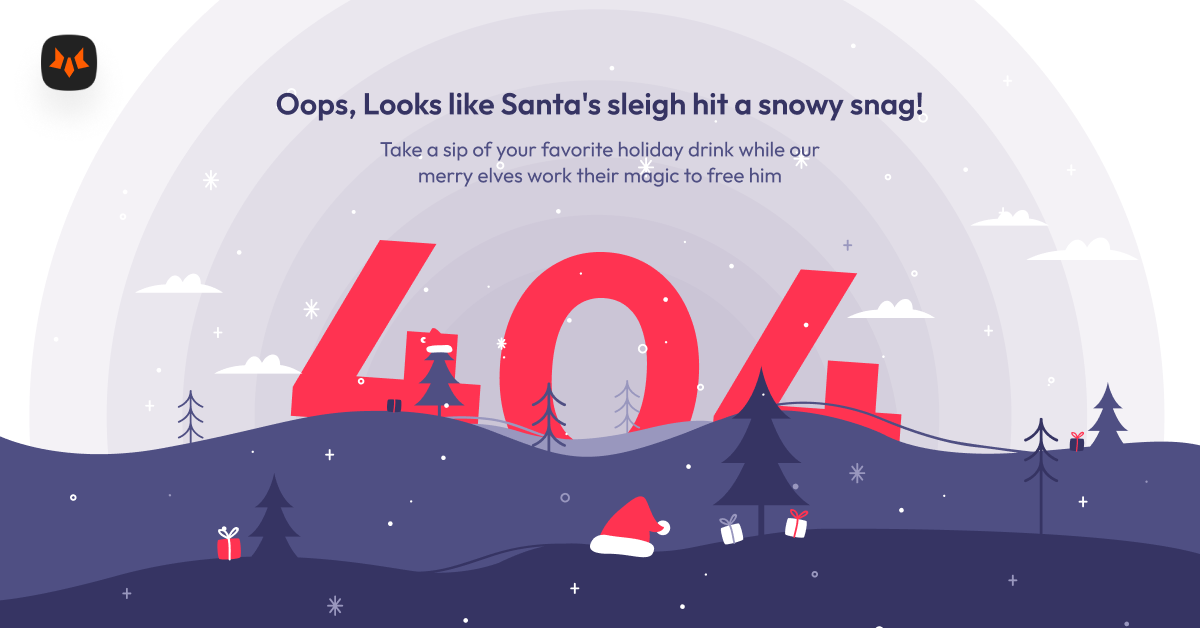 404 page design ideas for Christmas and holiday season