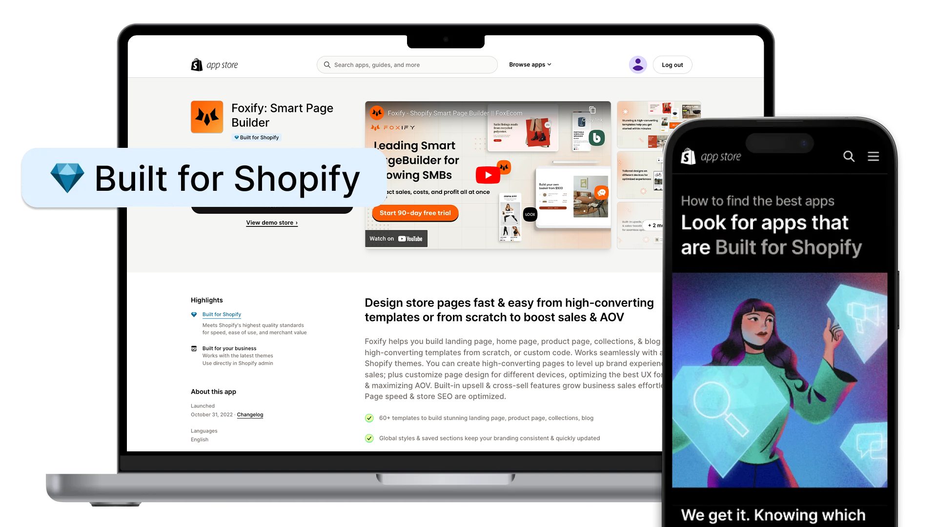 foxify smart page builder, built for shopify