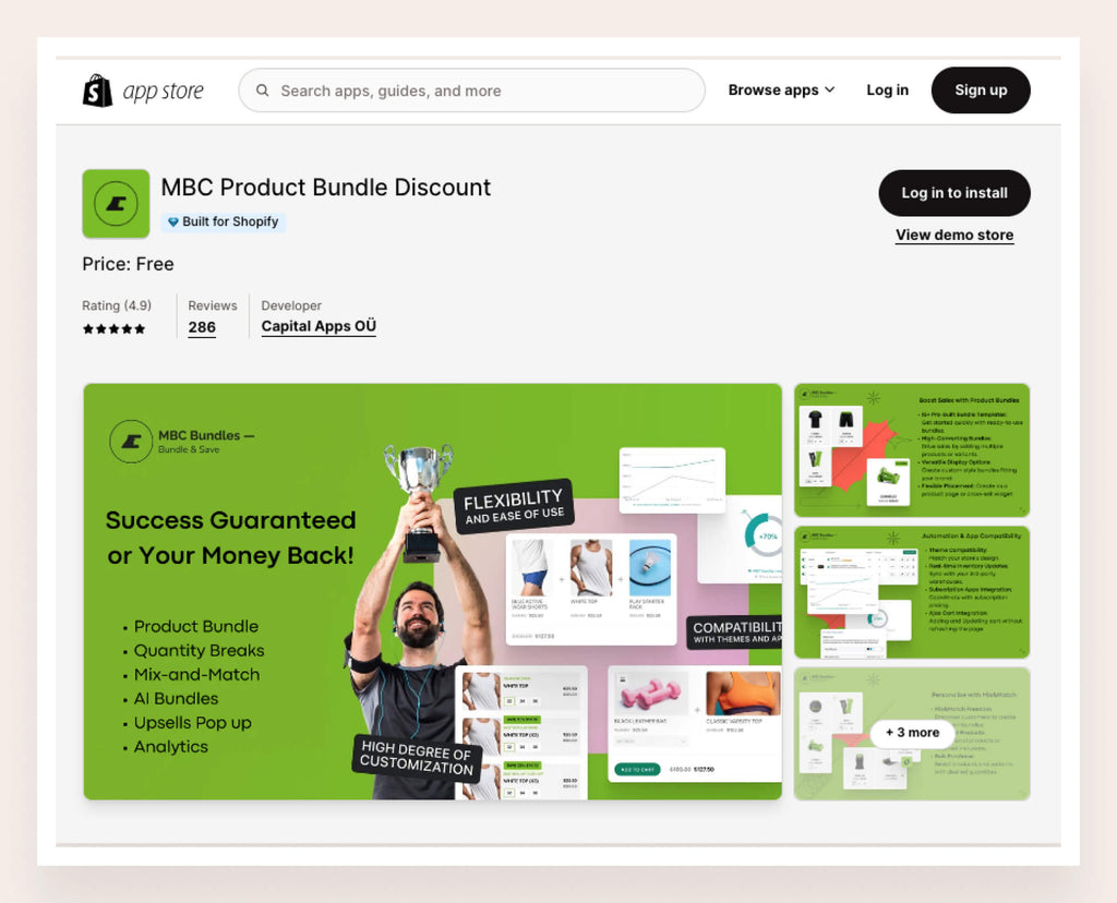 Mbc product bundle discount Shopify app
