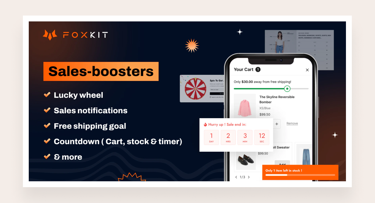 FoxKit sales-booster features