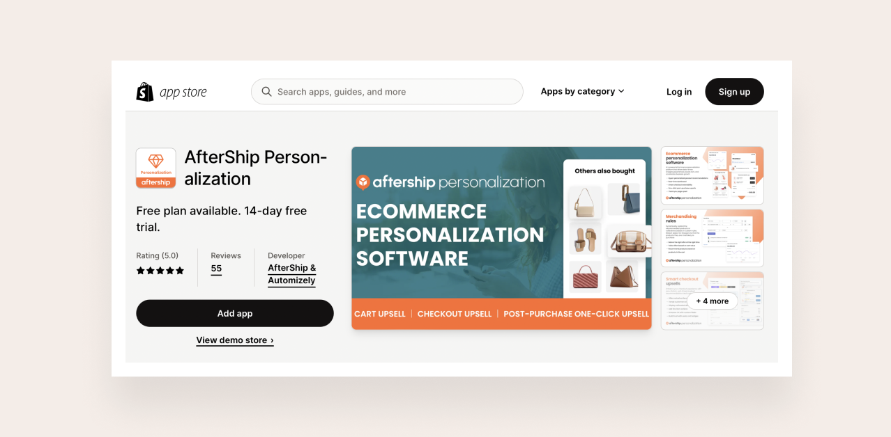 customize your checkout page with Aftership Personalization