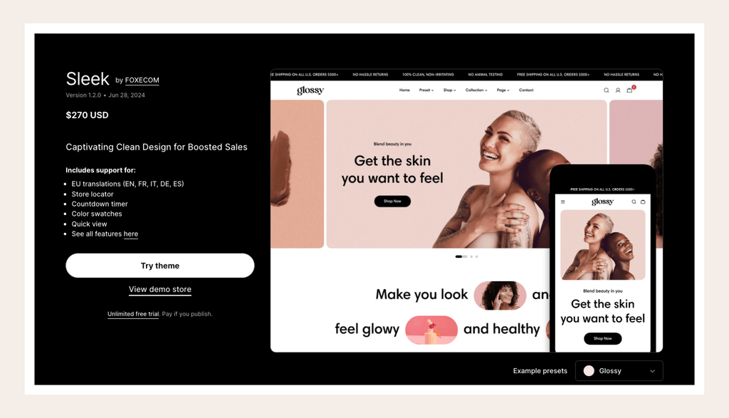 Shopify-sleek-theme