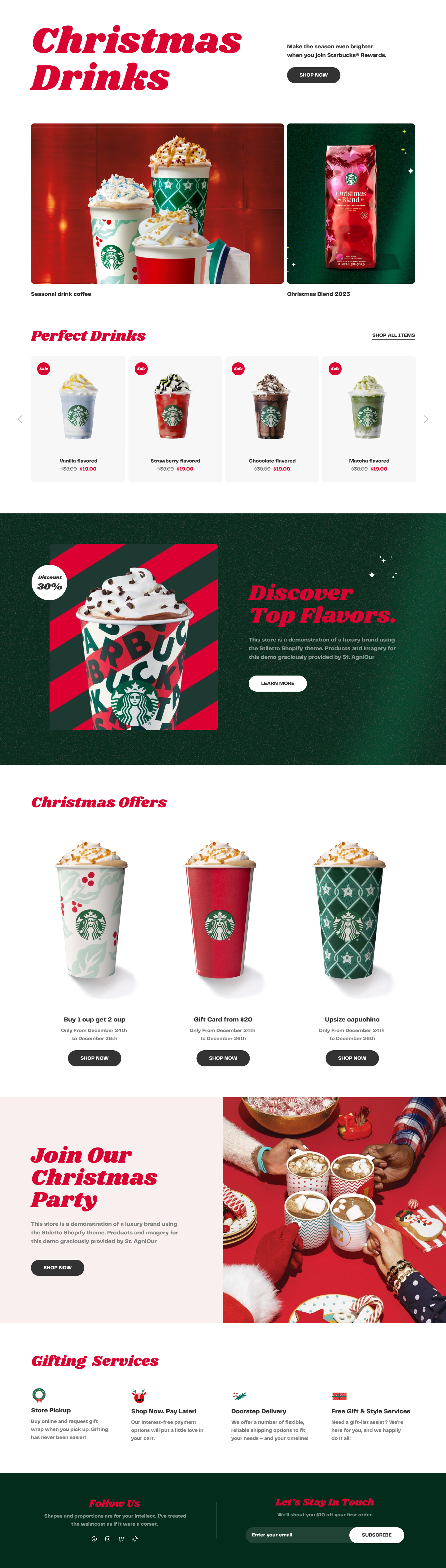 Wesite design templates for Christmas and Holiday season